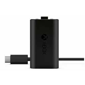 Microsoft Аккумулятор с кабелем зарядки USB Type-C для геймпада Xbox Series S/Series X/One (SXW00005), черный